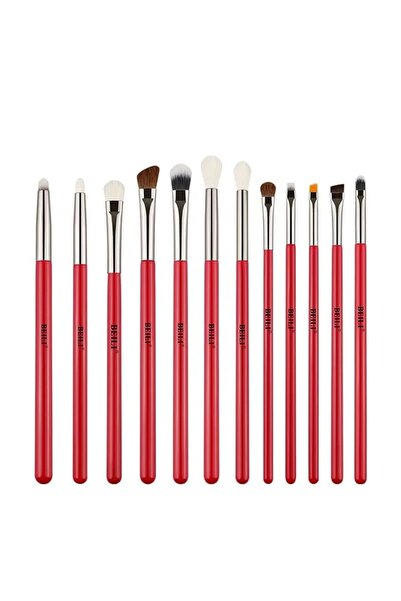 BEILI Set of 12 Red makeup brushes