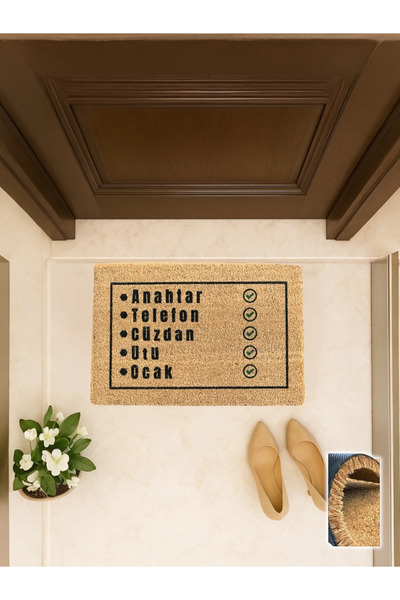 Chandler Home Reise Checkliste 40X60 cm Coco Doormat