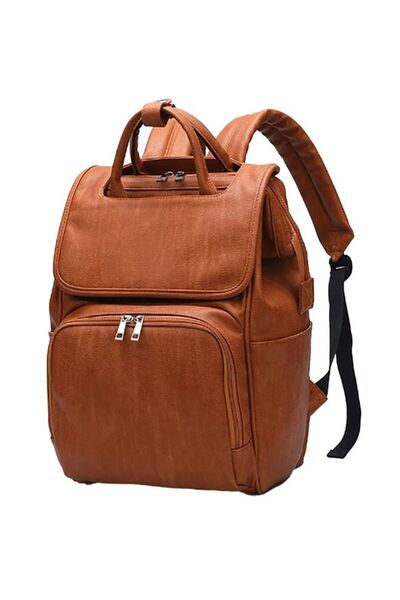 Arabest Leisure Mommy Multifunctional Waterproof Outdoor Travel Diaper Bag, Brown