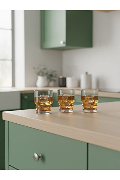 Dörtel Tedarik Sky Cocktail Glass Set of 3 Nested Design That Does Not Take up Space 350 ml