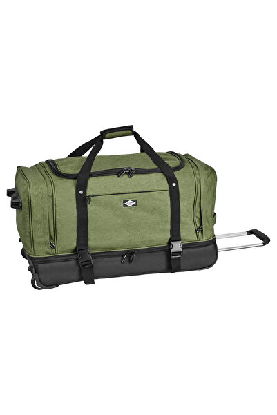 Lee Cooper roller travel bag, 2 compartments, 600D polyester/cotton, 98L, 70 cm, khaki