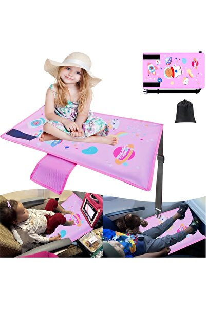 Generic Airplane Travel Bed - Extendable Plane Seat for Infants & Toddlers (Pink)
