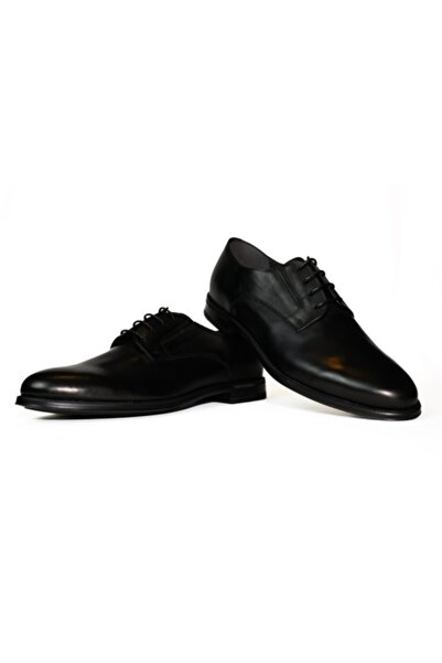 Riva Mancini Men's Leather Shoes, Black - 7011