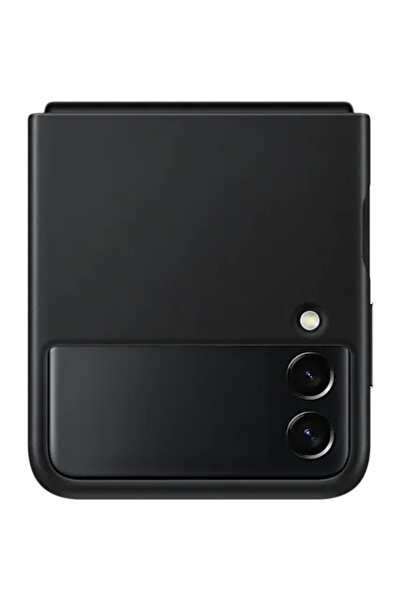 Samsung Leather Cover protective case for Galaxy Z Flip3, BLACK
