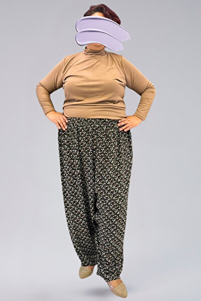 MİNUSA DESİGN Civil Patterned Viscose Fabric Women's Shalwar