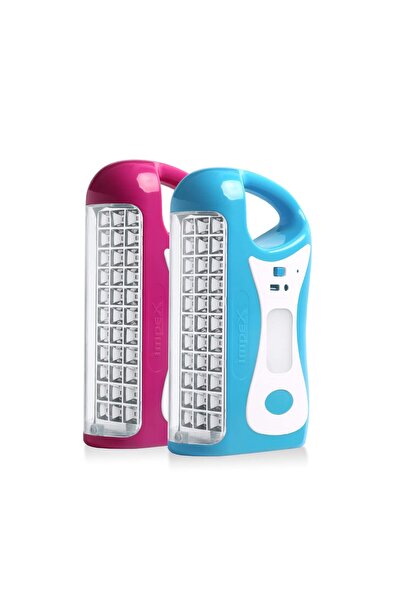 İMPEX LED Rechargeable Lantern 2pcs Combo CB 2284 33 SMD Front 18+18 Side 6V4500mAh 2Yr