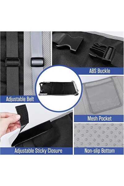 Generic Toddler Airplane Bed, Expanded Travel Seat with Storage Pocket and Footrest, Portable, Black