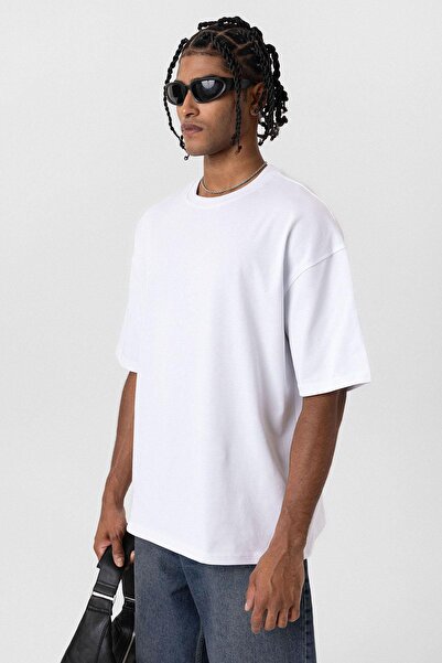 VAMOSCLO Basic Oversized crew neck t-shirt ecru