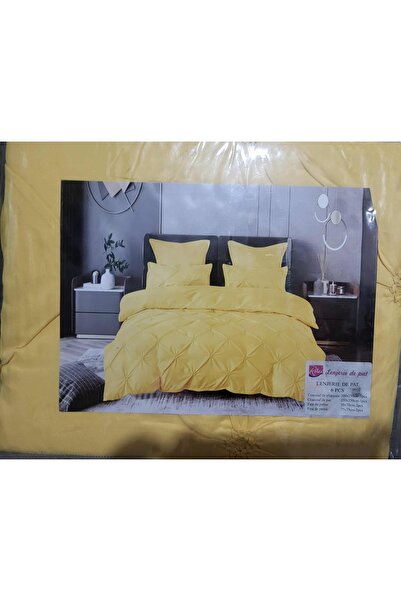 RALEX PUCIOASA 6 PIECES OF FINE PLAIN BED LINEN (YELLOW)