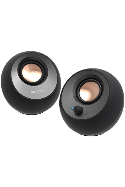 CREATIVE Boxe Pebble v3, Bluetooth 5.0 2.0, USB-C/A și intrare auxiliară, Negru