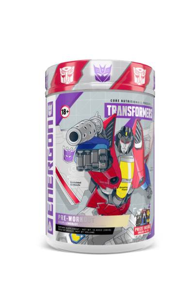 Core Nutritionals Transformers Energon Pre Workout Protein Powder for Strength - Grape Lemonade (Starscream)