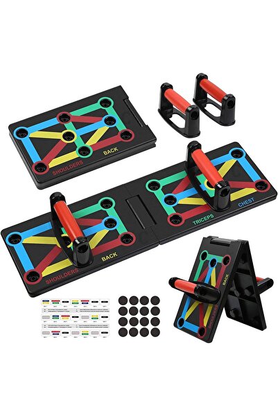 Genaric Push Up Board - Foldable Fitness Rack Training System 12 in 1 for Home Fitness