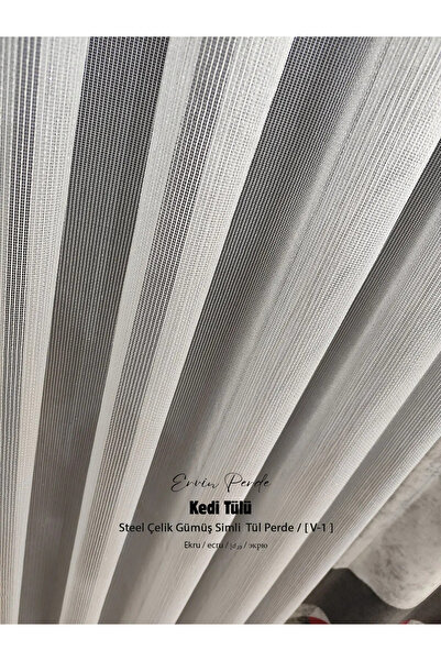 ervin Rarely Pile-Free, Cat-Friendly, Self-Repairing Silver Glitter Tulle Curtain – Self-Repairing Cat Tulle