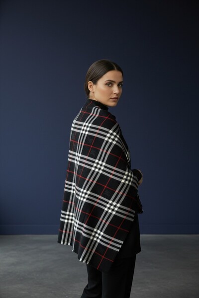 Onur Κασκόλ - Έχασες τον αναμετρημένο χειμερινό κασκόλ για τους ώμους και τον λαιμό Χοντρό χειμερινό προϊόν με καρό σχέδιο Trend Store