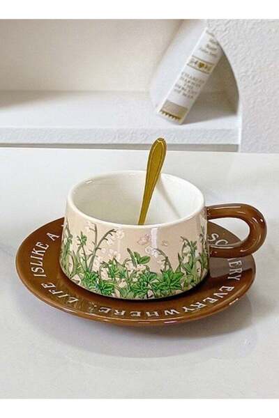 Arabest non slip bottom tea sets, ceramic coffee cups for office and home use