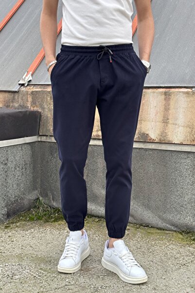 inpool Pantaloni pentru bărbați, cu talie și picioare elastice, de înaltă calitate, țesut din gabardină, din bumbac, pantaloni jogger 270-2