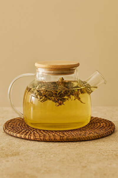 incirop Borosilicate Glass Teapot with Bamboo Lid – Heat Resistant 1000 ml He...