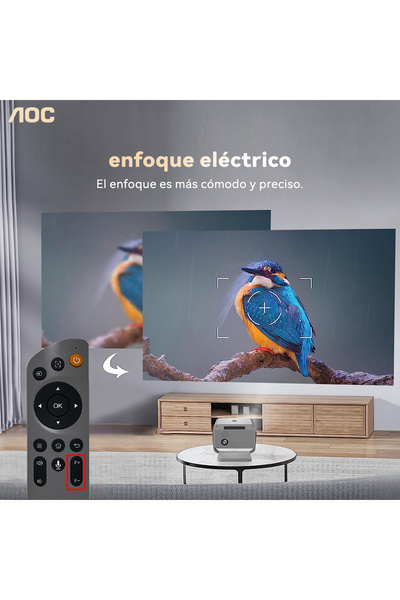 Aoc 12000 Lumen 1080P Portable Projector 4K 5G WIFI6 | 300-Inch Display | Multi-Device Compatibility