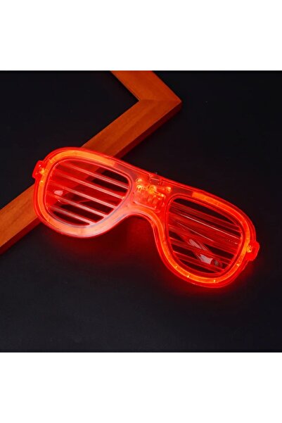 TanOzel Party Glasses with Red Led Lights - Neon Glow Strip Glasses 3 Modes