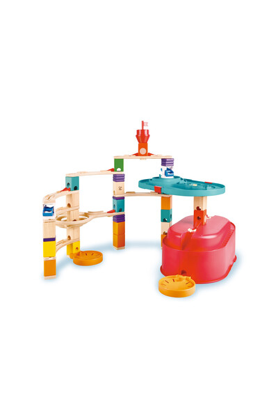 Hape Quadrilla Stack Track Marble Run Set 28pcs + 30 marbles