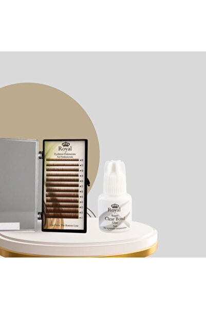 Royal Professional Kit – Eyebrow Extensions Dark Brown 0.15 mm + Clear Glue