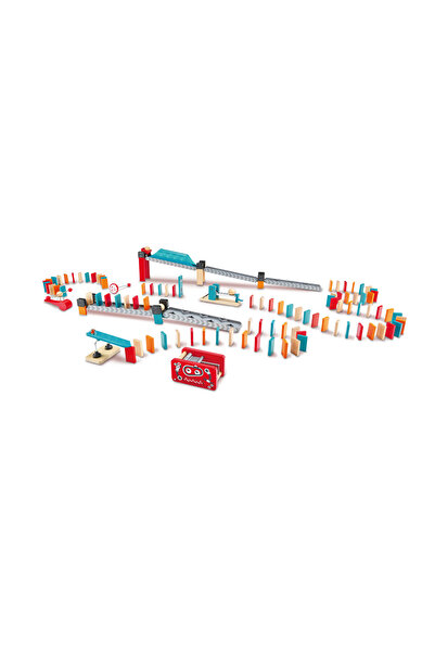 Hape - Robot Factory Domino STEAM Toy Wooden Set - 122pcs