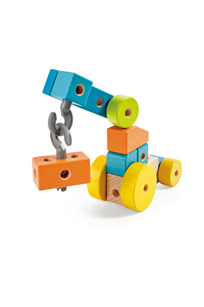 Hape 44pcs Infinite Imagination Building Wooden Blocks w/ Cards