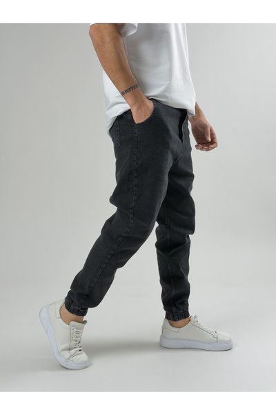 COCOPELLI Men's Anthracite Denim Jogger Pants Coc2582