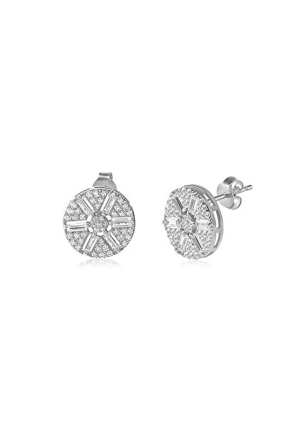 Emiliano Jewellery Zirkon Taşlı Pırlanta Montür Gümüş Rengi Kaplama Yuvarlak ...