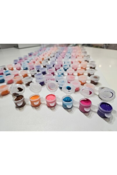 TARÇIN BOYAMA ATÖLYESİ Akrilik Boya Seti 3 Adet Mor Turuncu Fuşya Pembe Turkuaz Kahverengi 3 ml 6 ara Renk