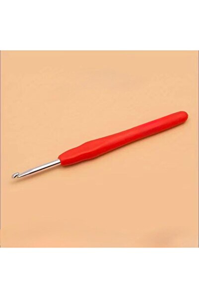 yiğit aksesuar 1 Piece Red Silicone Handle 3.5 mm Crochet Hook Knitting Tool