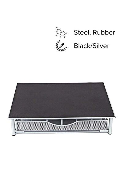 TGGT حامل وقاعدة كبسولات القهوة - أسود/فضي