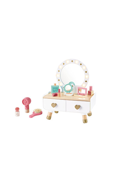Hape طاولة تزيين أنيقة خشبية للبنات مكونة من 14 قطعة