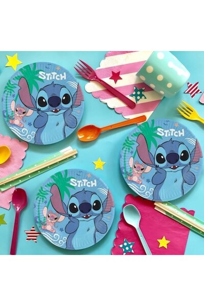 OEM Farfurii de hârtie Stitch Party Ø19.5cm - 6 buc