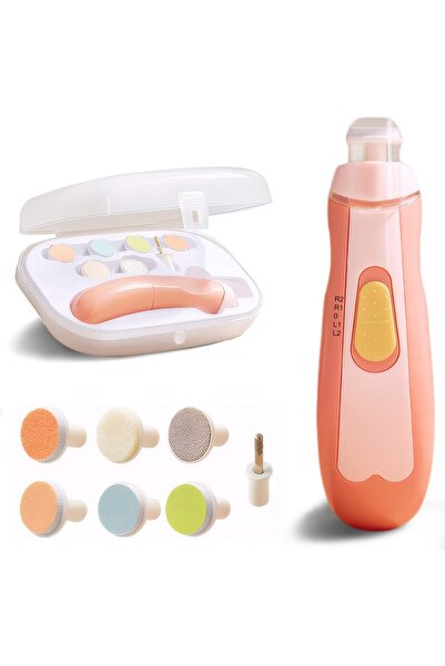 Generic Etiin Electric Baby Nail Trimmer – Safe & Easy Kit with Clipper, File, 7 Grinding Heads & LED