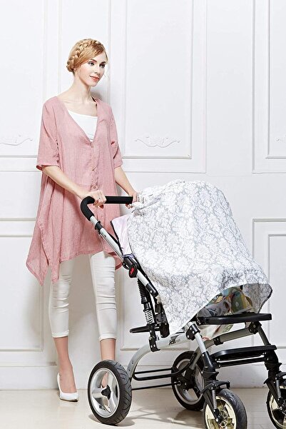 YHRY غطاء رضاعة خفيف الوزن من القطن قابل للتهوية، وشاح تغطية كاملة مع أحزمة ق...