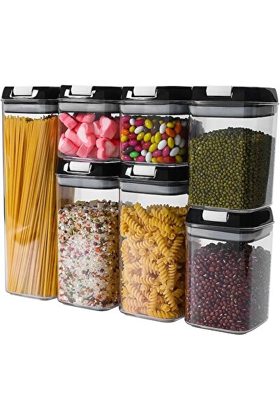 InnovaGoods Set of 7 XYZ airtight containers, 0.5L - 1.9L, BPA-free plastic