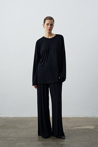 Maison De Pure Mono Basic Dökümlü Pantolon