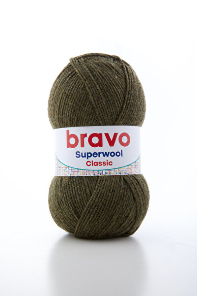 Bravo Ață de tricotat Superwool Classic – 25% lână naturală 100 gr / 260 metr...