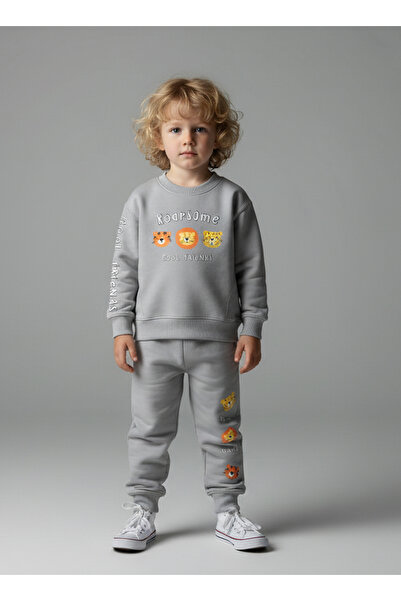 ALG Boy's Miniature Animal Embroidered Soft Winter Suit