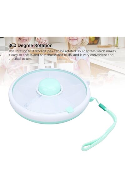 PRITZKER 5-Compartment Leakproof Snack Spinner for Kids, Reusable, Dishwasher Safe