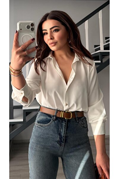 Oslove White Satin Shirt