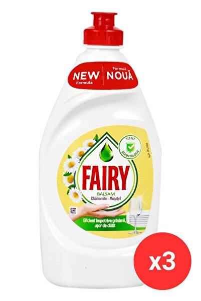 Fairy Detergent de vase cu mușețel 450ml x3