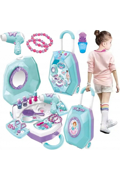 Matadi Magic Princess trolley beauty kit set with table, mirror, jewelry, hai...