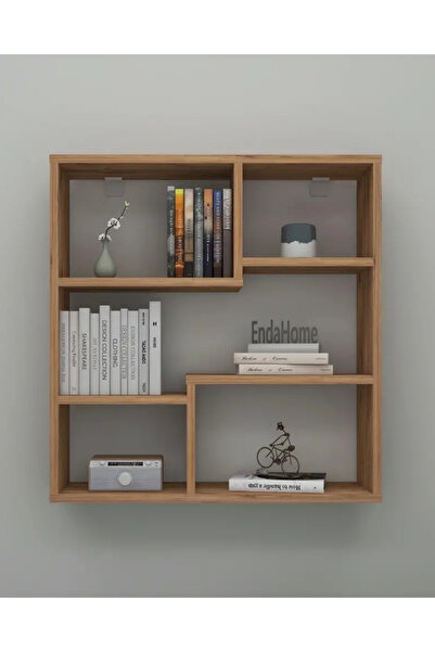 Reyo Enda Home Myra09 5 Bölmeli Modern Duvar Rafı, Mutfak Rafı Atlantik Çam
