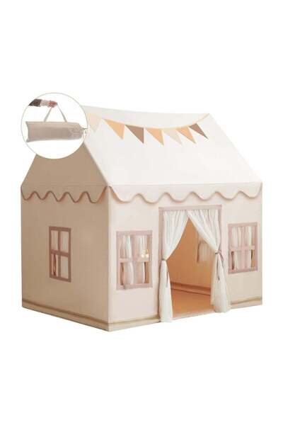 BLOOMING TIME خيمة لعب للأطفال - محمولة مع حصيرة مبطنة، أضواء النجوم، حقيبة حمل، مكان للأطفال