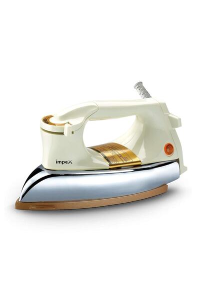 İMPEX Heavy Duty Dry Iron Box IB211, Ceramic Sole Plate, 2Kg, 6 Temps, Thermostat, Shockproof Body
