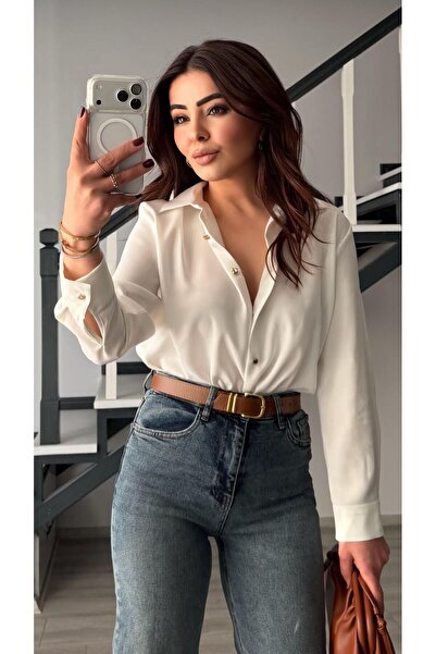 Oslove White Satin Shirt