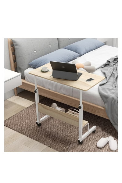 ZUIHAO مكتب منزلي بارتفاع قابل للتعديل 80*40 سم، طاولة كمبيوتر محمول، مكتب جا...