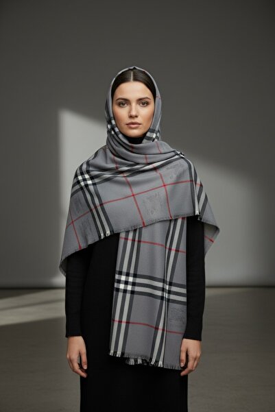 Onur Σάλι - Έχει εκδοθεί το προσαρμοσμένο ελαφρύ καρό σάλια με καρό σχέδιο, κατάλληλα για χρήση το καλοκαίρι και το χειμώνα Trend Model Trend Store